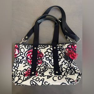 Coach Floral Poppy Graffiti Tote Purse